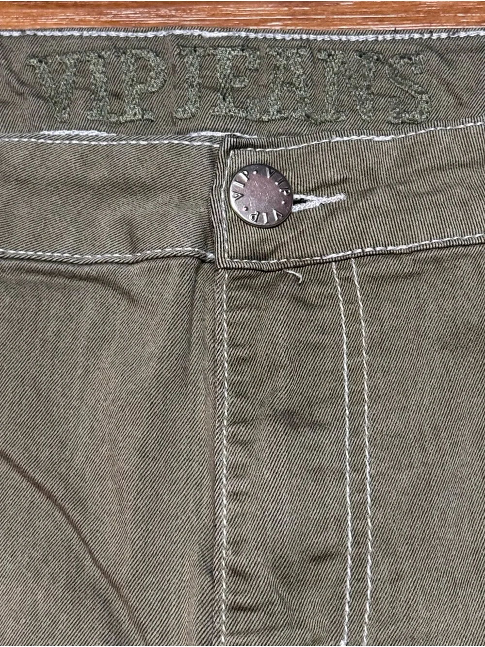 VIP Jeans Olive Green Wide Leg Cargo Utility Pants - Juniors Size 15 / Women’s
